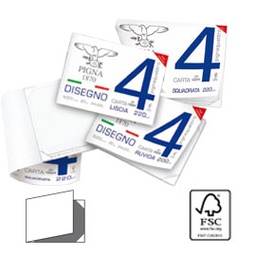 [67600] BLOCCO DISEGNO PIGNA4 24x33cm 4 angoli 20fg 200gr liscio