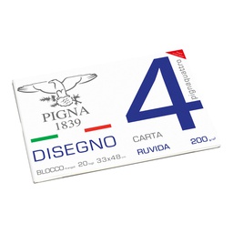 [67602] BLOCCO DISEGNO PIGNA4 33x48cm 4 angoli 20fg 200gr ruvido
