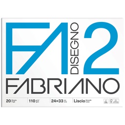 [47077] BLOCCO FABRIANO2 (24X33CM 20FG 110GR LISCIO 4 ANGOLI