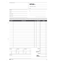 [51923] BLOCCO FATTURA GENERICA 50/50 FOGLI AUTORIC. 29,7X21 E5296A