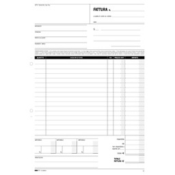 [51923] BLOCCO FATTURA GENERICA 50/50 FOGLI AUTORIC. 29,7X21 E5296A