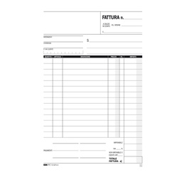 [50269] BLOCCO FATTURE 1 ALIQUOTA IVA 50/50 FOGLI AUTORIC. 23X15 E5274A