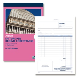 [88596] Blocco fatture per regime forfettario 50/50 autor. 21,5x14,8cm DU1671RF000 DU