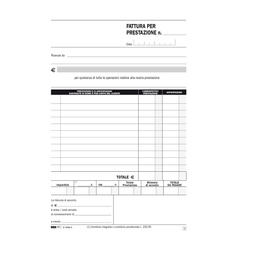 [51920] BLOCCO FATTURE PROFESSIONISTI 50/50 FOGLI AUTOR. 23X15 E5266A