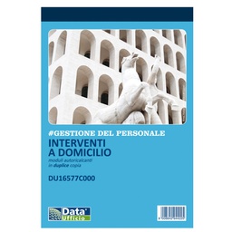 [90896] Blocco Interventi a domicilio del cliente 50/50copie autor. DU16577C000