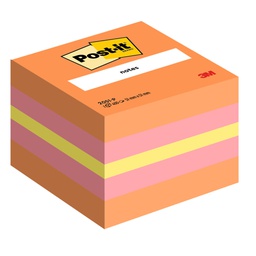 [47466] BLOCCO MINICUBO 400foglietti Post-it® 51x51mm 2051-P MELONE/ROSA GUAVA