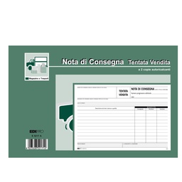 [51874] BLOCCO NOTA CONSEGNA TENT.VENDITA 15X23 50FG AUTORIC. E5217A EDIPRO