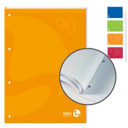 [71061] BLOCCO NOTES COLLATO lato lungo A4 4fori 90gr 50fg 4mm cop.250gr BM