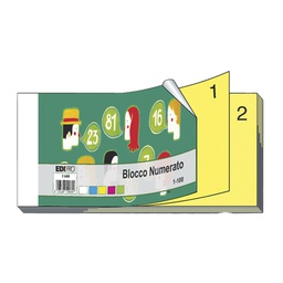 [50249] BLOCCO NUMERATO 1-100 2 SEZ. 6X13 E5406NEW