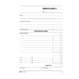 [66352] BLOCCO ORDINE DI LAVORO (INTERV. A DOMICILIO 50x2RIC 23x15cm E5663A