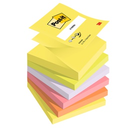 [67425] BLOCCO Post-it® Super Sticky Z-Notes 76x76mm 100fg R330-NR NEON