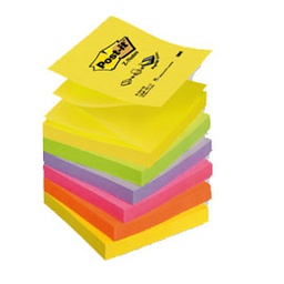 [67425] BLOCCO Post-it® Super Sticky Z-Notes 76x76mm 100fg R330-NR NEON
