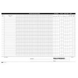 [50254] BLOCCO PRESENZE 50/50 FOGLI AUTORIC. 15X23 E5143C