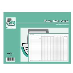 [50273] BLOCCO PRIMA NOTA CASSA-BANCA 50/50 FOGLI AUTORIC. 22X30 E5350