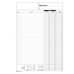 [50272] BLOCCO PRIMA NOTA CASSA ENTRATE/USCITE 50/50 FOGLI AUTORIC. 31X21 E5359A