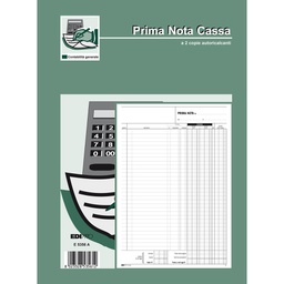 [50274] BLOCCO PRIMA NOTA CASSA ENTRATE/USCITE/IVA 50/50 FOGLI AUTORIC. 31X21 E5356A