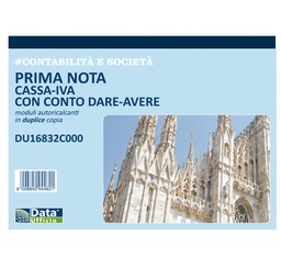 [90903] Blocco prima nota cassa/iva c/conto dare-avere 50/50copie autor. DU16832C000
