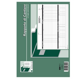 [51174] BLOCCO RAPPORTO DI CANTIERE 50/50 FOGLI AUTORIC. 21X30 E5859A