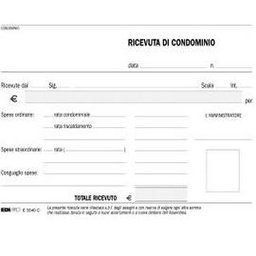[50275] BLOCCO RICEVUTE CONDOMINIO 50/50 FOGLI AUTORIC. 9,9X17 E5540C