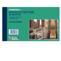 [90876] Blocco ricevute/fatture affitto 50/50copie autor. 10x16,8cm DU1612C0000