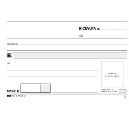 [62627] BLOCCO RICEVUTE GENERICHE 33FOGLI 3 COPIE AUTORIC. 9,9X17 E5564CT