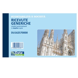 [90888] Blocco ricevute generiche 50/50 copie autor. 10x16,8cm DU162570000