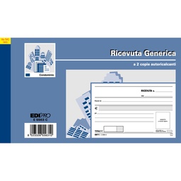 [50278] BLOCCO RICEVUTE GENERICHE 50FOGLI 2 COPIE AUTORIC. 9,9X17 E5563C
