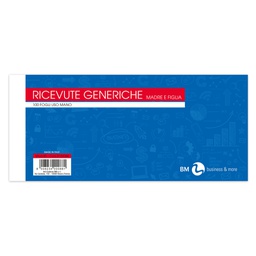 [53586] BLOCCO RICEVUTE GENERICHE MADRE/FIGLIA 100FOGLI 10X22CM ART85 BM
