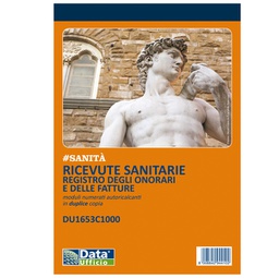 [93654] Blocco ricevute sanitarie numerate 100x2 autoric. DU1653C1000