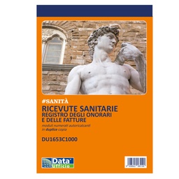 [93654] Blocco ricevute sanitarie numerate 100x2 autoric. DU1653C1000