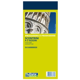 [88646] Blocco scontrino 2 sezioni 100copie num. rosso 5,8X13cm DU160000020 Data Ufficio