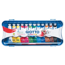 [28147] BOX 12 TUBETTI TEMPERA 12ML GIOTTO TUBO 4 ASSORTITO