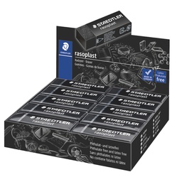 [88894] Box 20 gomme Rasoplast 526 B20-9 dim.63x13x23mm nera per matita Staedtler