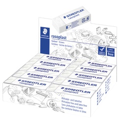 [88893] Box 20 gomme Rasoplast 526 B20 dim. 63x13x23mm bianca per matita Staedtler