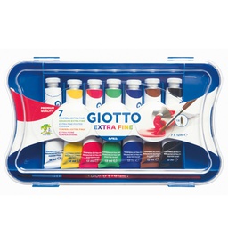 [28146] BOX 7 TUBETTI TEMPERA 12ML GIOTTO TUBO 4 ASSORTITO