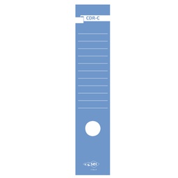 [25323] Busta 10 copridorso CDR-C carta adesiva blu 7x34,5cm SEI ROTA