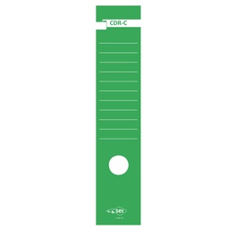 [25321] Busta 10 copridorso CDR-C carta adesiva verde 7x34,5cm SEI ROTA