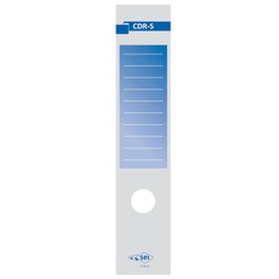 [25327] Busta 10 copridorso CDR-S carta adesiva blu 7x34,5cm SEI ROTA