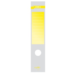 [25326] Busta 10 copridorso CDR-S carta adesiva giallo 7x34,5cm SEI ROTA