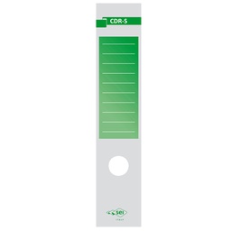 [25325] Busta 10 copridorso CDR-S carta adesiva verde 7x34,5cm SEI ROTA