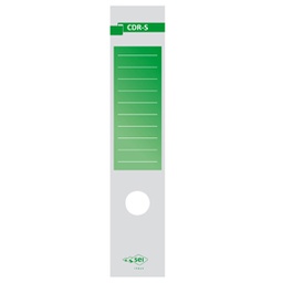 [25325] Busta 10 copridorso CDR-S carta adesiva verde 7x34,5cm SEI ROTA