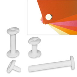[62515] BUSTA 20 VITI SEPOLTE 5mm IN PLASTICA BIANCA