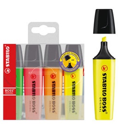 [27688] BUSTA 4 EVIDENZIATORI STABILO BOSS 70