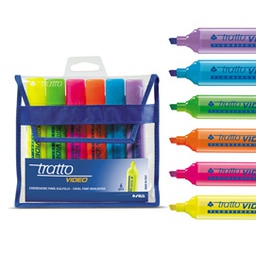 [73432] BUSTA 6 EVIDENZIATORI TRATTO VIDEO