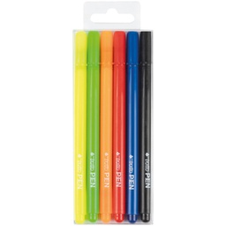 [77214] BUSTA 6 PENNARELLO TRATTO PEN NEW METAL