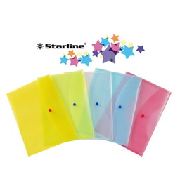 [STL7301] BUSTA CON BOTTONE 22x30cm COLORI ASS. Starline