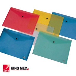 [30044] BUSTA CON BOTTONE PULL AZZURRO 21X29.7CM