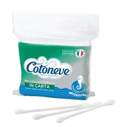 [96005] Busta da 160 bastoncini cotonati biodegradabili Cotoneve