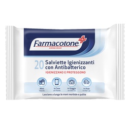 [91607] Busta da 20 Salviette igienizzanti con antibatterico Farmacotone