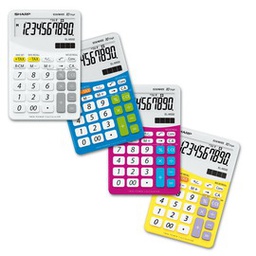 [SHAELM332BWH] CALCOLATRICE EL M332B 10 CIFRE DA TAVOLO SHARP COLORE BIANCO